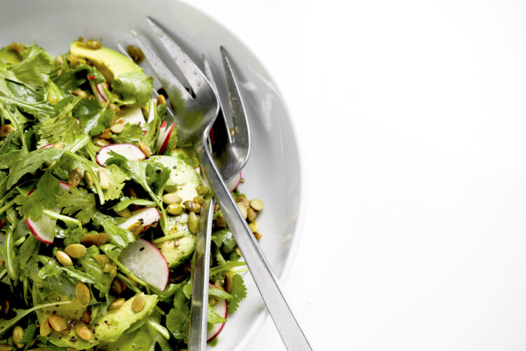Pickled jalapenos and vinegary brine boost avocado salad